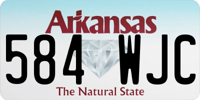 AR license plate 584WJC