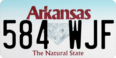 AR license plate 584WJF