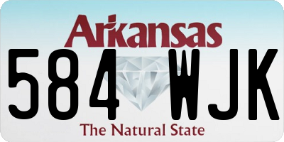 AR license plate 584WJK