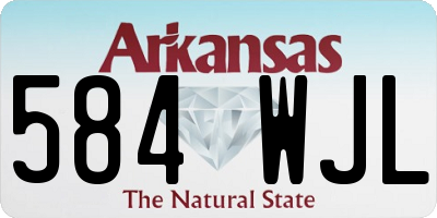 AR license plate 584WJL