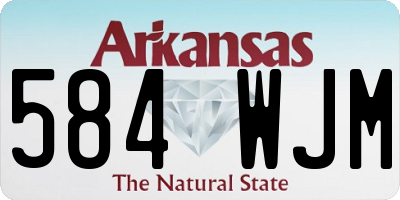 AR license plate 584WJM