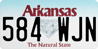 AR license plate 584WJN