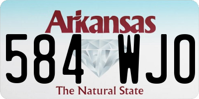 AR license plate 584WJO