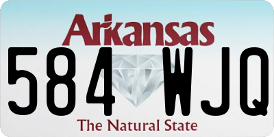 AR license plate 584WJQ
