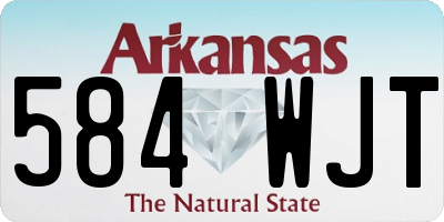 AR license plate 584WJT