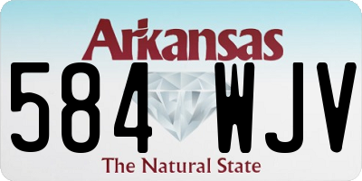 AR license plate 584WJV