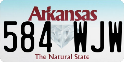 AR license plate 584WJW