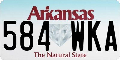 AR license plate 584WKA