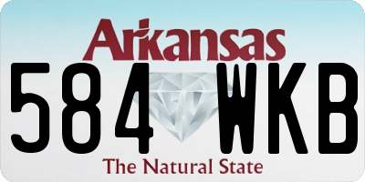 AR license plate 584WKB