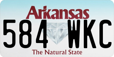 AR license plate 584WKC