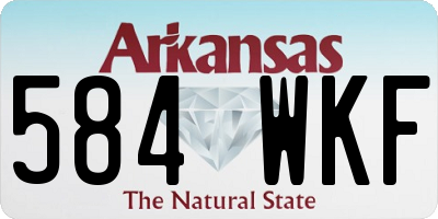 AR license plate 584WKF