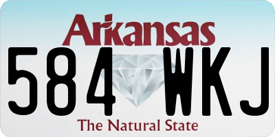 AR license plate 584WKJ