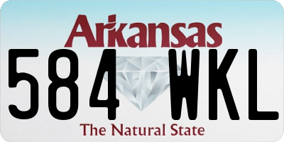 AR license plate 584WKL