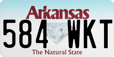 AR license plate 584WKT