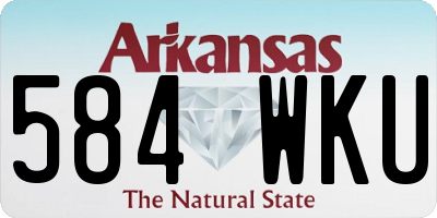 AR license plate 584WKU