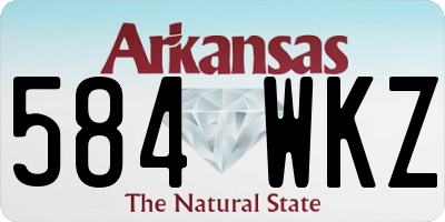 AR license plate 584WKZ