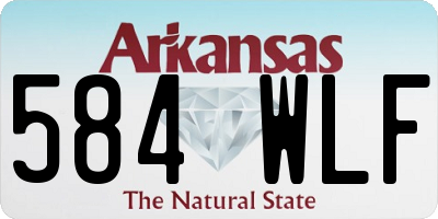 AR license plate 584WLF