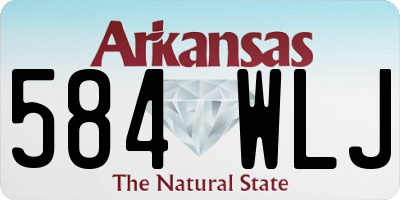 AR license plate 584WLJ
