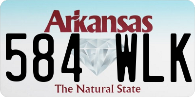 AR license plate 584WLK