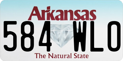 AR license plate 584WLO