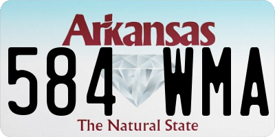 AR license plate 584WMA