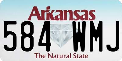 AR license plate 584WMJ