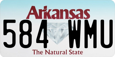 AR license plate 584WMU