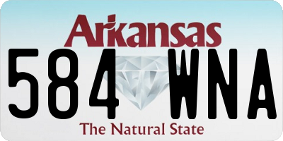 AR license plate 584WNA