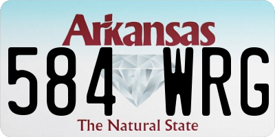 AR license plate 584WRG