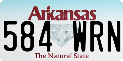 AR license plate 584WRN