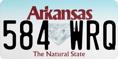AR license plate 584WRQ