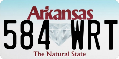 AR license plate 584WRT