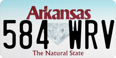 AR license plate 584WRV