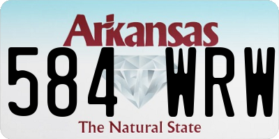 AR license plate 584WRW
