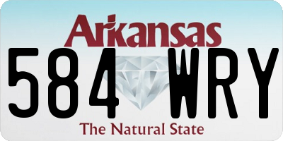 AR license plate 584WRY