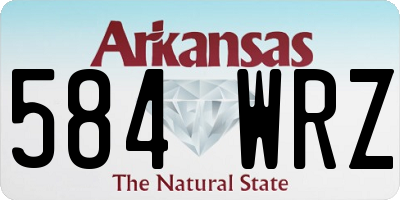 AR license plate 584WRZ