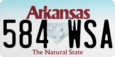 AR license plate 584WSA