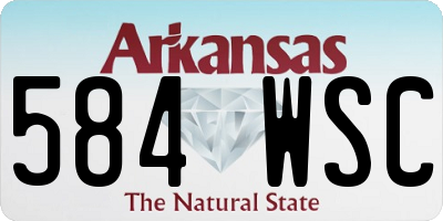 AR license plate 584WSC