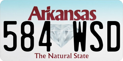 AR license plate 584WSD