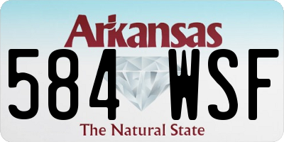 AR license plate 584WSF