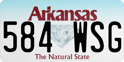 AR license plate 584WSG