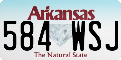 AR license plate 584WSJ