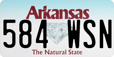 AR license plate 584WSN