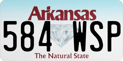 AR license plate 584WSP