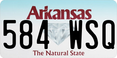 AR license plate 584WSQ