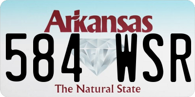 AR license plate 584WSR