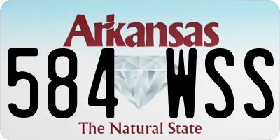 AR license plate 584WSS
