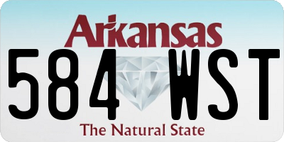 AR license plate 584WST