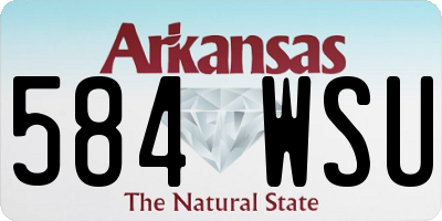 AR license plate 584WSU