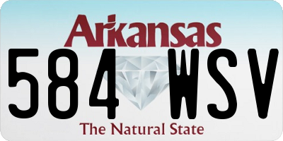 AR license plate 584WSV